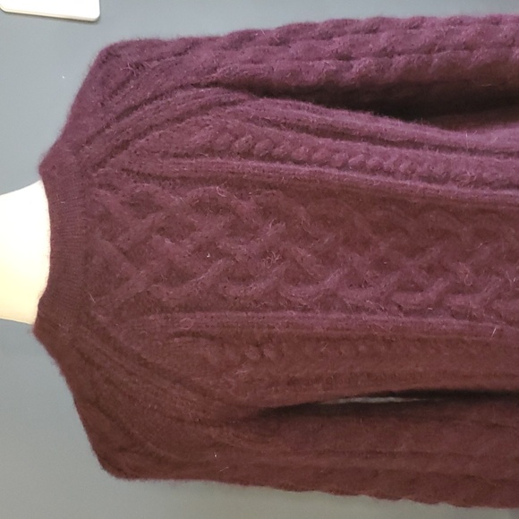 ALC alpaca blend crewneck Cable Knit pullover sweater size s - Picture 8 of 14